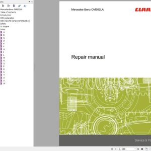 CLAAS Mercedes Benz Engine OM502LA Repair Manual 1