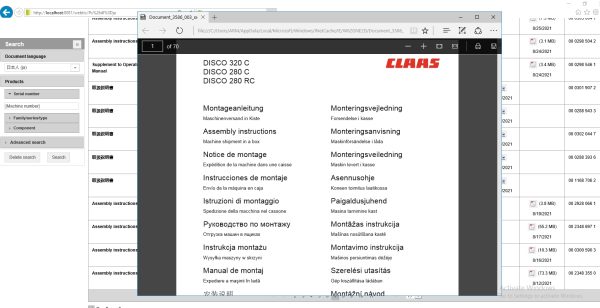 CLAAS WebTIC JP 05.2025 Operator Schematic Repair Technical Program 3