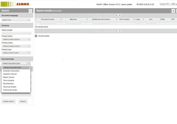 CLAAS WebTIC Offline EN 04.2024 Service Documentation 1
