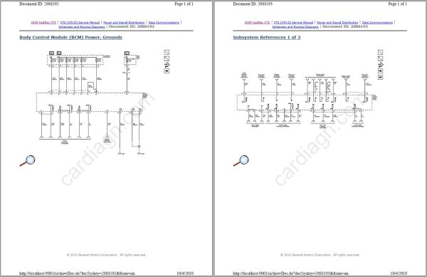 Cadillac CTS 2007 2011 Workshop Manual amd Electrical Wiring Diagram 2