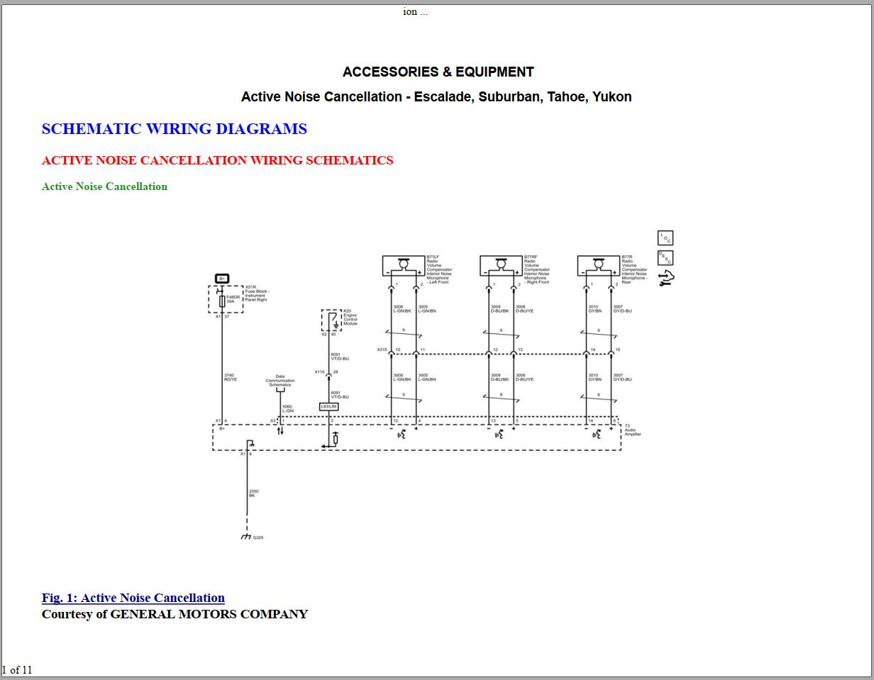 Cadillac Escalade 2014 2019 Workshop Manual and Electrical Wiring Diagram 1