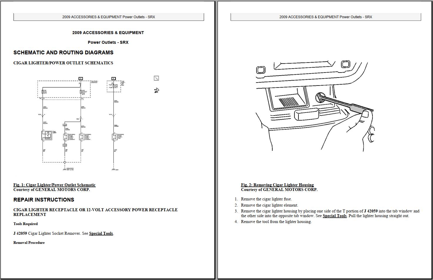 Cadillac SRX 2004 2009 Service Repair Manual and Electrical Wiring Diagram 1