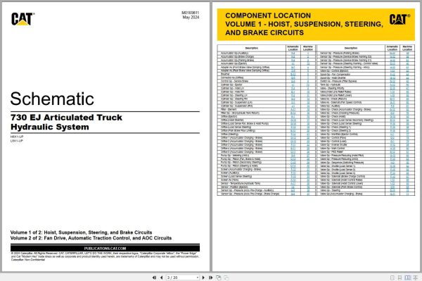 Caterpillar Articulated Dump Truck Electrical Hydraulic Schematics Update 12.2024 2