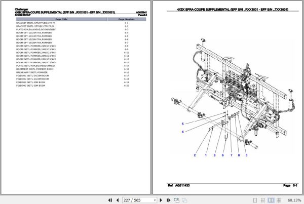 Challenger 4x5x Spra Coupe Supplemental Parts Catalog AG622841 2