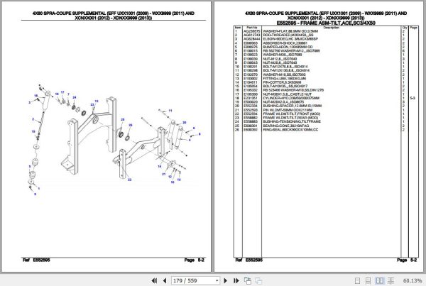 Challenger 4×60 Spra Coupe Supplemental Parts Catalog AG638904 2