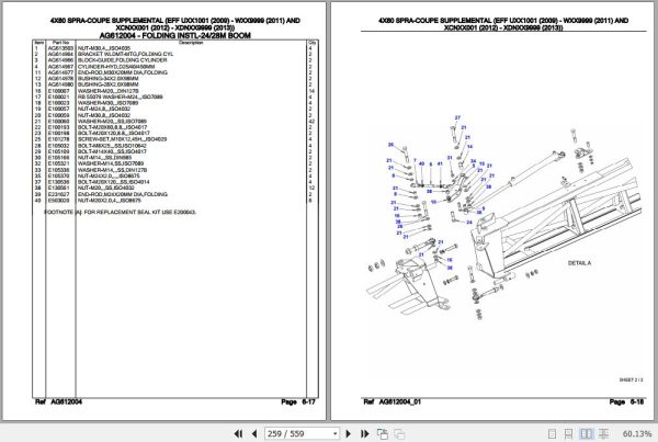 Challenger 4×60 Spra Coupe Supplemental Parts Catalog AG638904 3