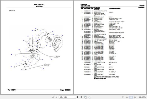 Challenger Air Cart 3800 Parts Catalog 79036186 2