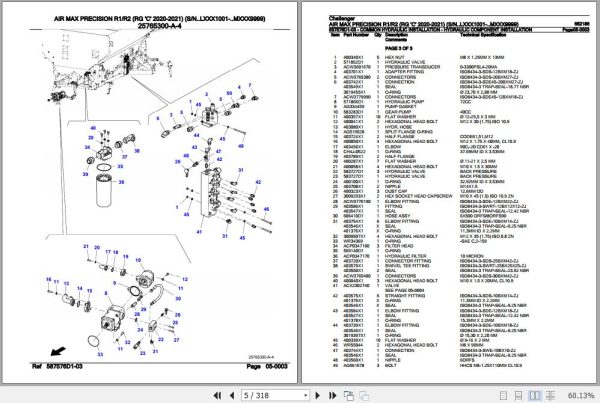 Challenger Air Max Precision R1 R2 Parts Catalog 652186 2