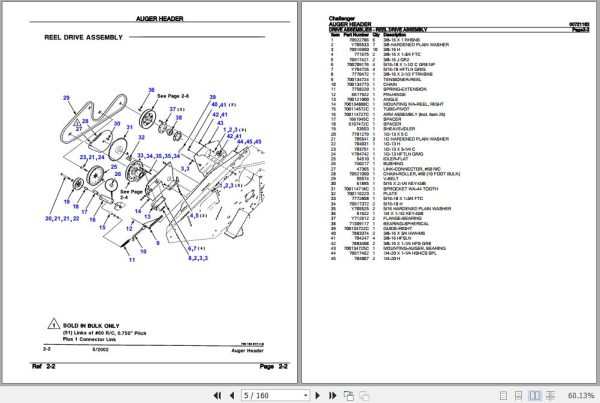 Challenger Auger Header Parts Catalog 00721162 2