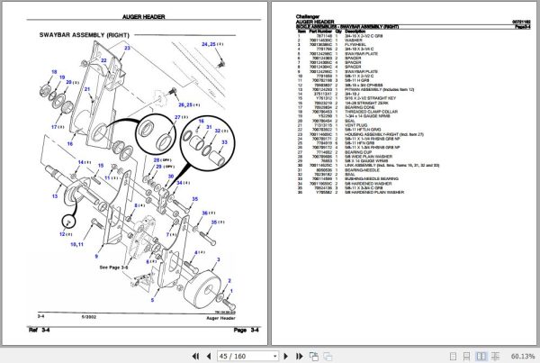 Challenger Auger Header Parts Catalog 00721162 3