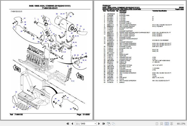 Challenger Axial Combine 540E 560E Parts Catalog 652099 2