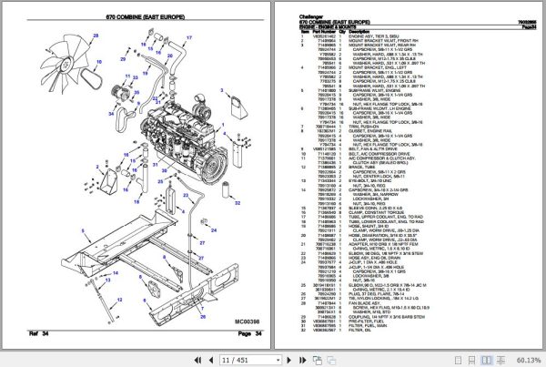 Challenger Combine 670 Parts Catalog 79032855 2