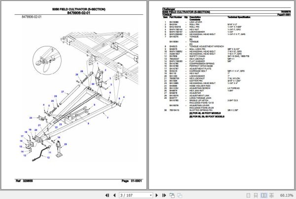 Challenger Field Cultivator 5056 5 Section Parts Catalog 79035978 2