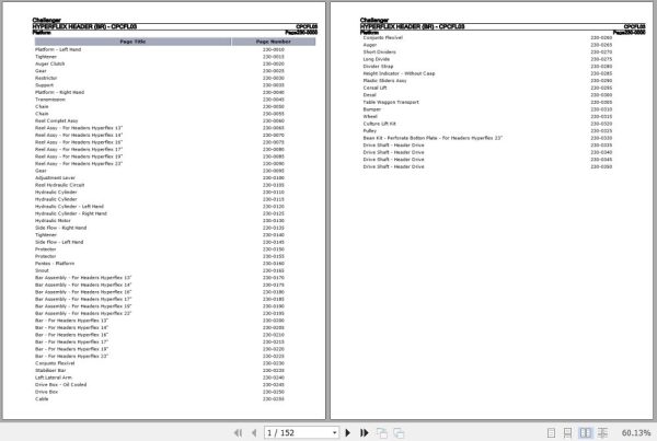 Challenger Hyperflex Header BR Parts Catalog CPCFL03 1