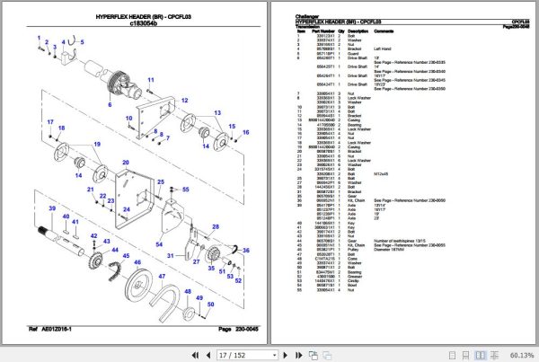 Challenger Hyperflex Header BR Parts Catalog CPCFL03 3