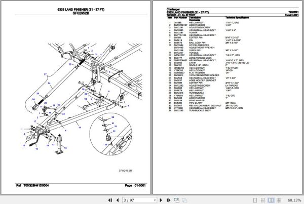 Challenger Land Finisher 6333 Parts Catalog 79026381 2