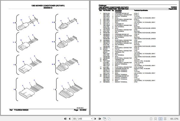 Challenger Mower Conditioner Rotary 1363 Parts Catalog 79035903 3