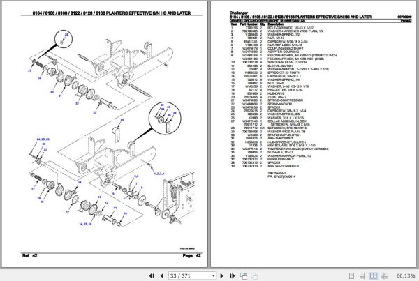 Challenger Planter 8104 8106 8108 8122 8128 8138 Parts Catalog 00730999 2