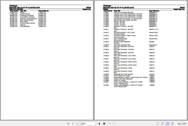 Challenger Planter 9524VER 24R HZ FF PP Parts Catalog 652348 1