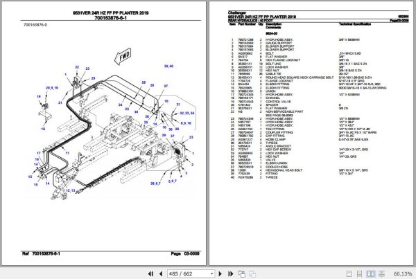Challenger Planter 9531VER 24R HZ FF PP Parts Catalog 652350 3