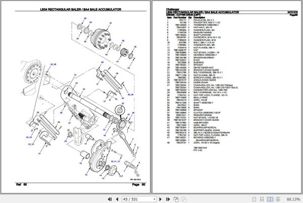 Challenger Rectangular Baler LB34 Parts Catalog 00721378 3