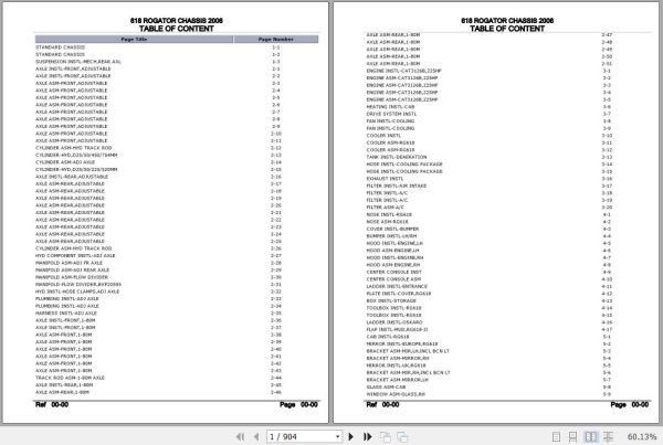 Challenger Rogator 618 Chassis Parts Catalog 1