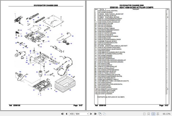Challenger Rogator 618 Chassis Parts Catalog 3