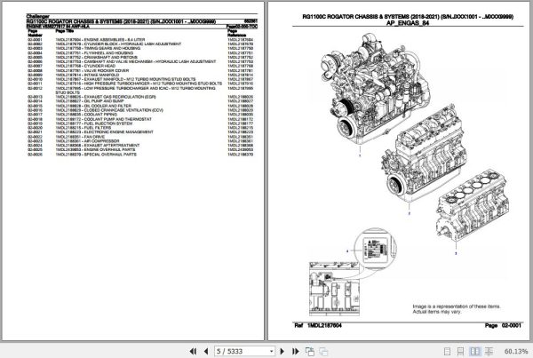 Challenger Rogator RG1100C Chassis Systems Parts Catalog 652361 2