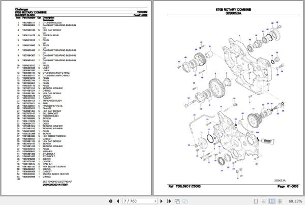 Challenger Rotary Combine 670B Parts Catalog 79032832 2