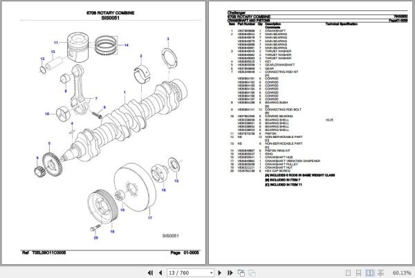 Challenger Rotary Combine 670B Parts Catalog 79032832 3