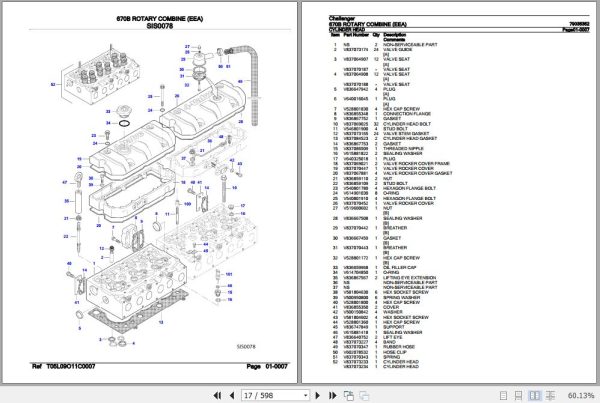 Challenger Rotary Combine 670B Parts Catalog 79035352 3
