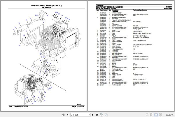 Challenger Rotary Combine 680B Parts Catalog 79032831 2