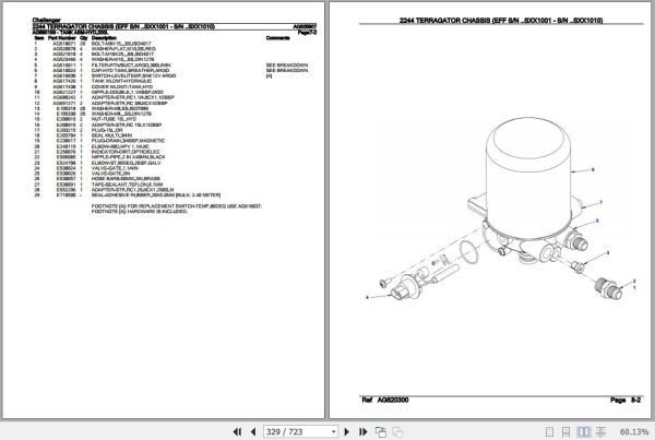 Challenger Terragator 2244 Chassis Parts Catalog AG625907 3