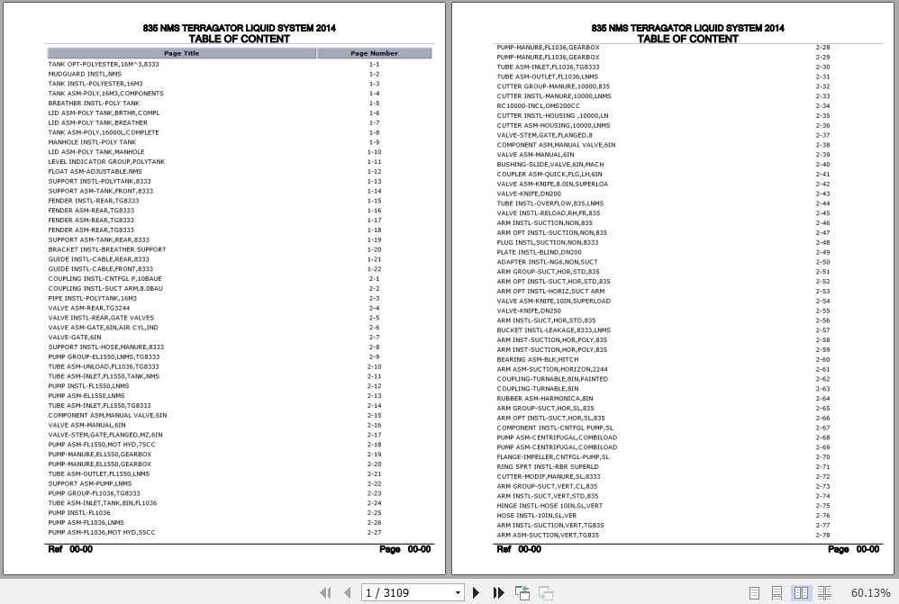 Challenger Terragator 835 NMS Liquid System Parts Catalog AG641679 1