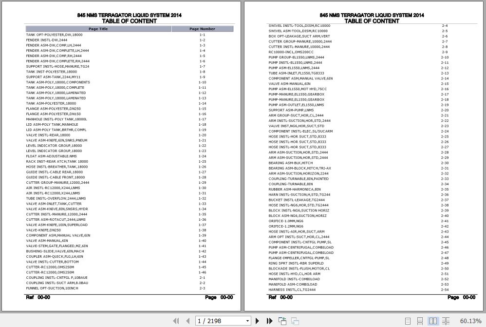 Challenger Terragator 845 NMS Liquid System Parts Catalog AG641815 1