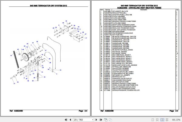 Challenger Terragator Dry System 845 NMS Parts Catalog AG638273 2