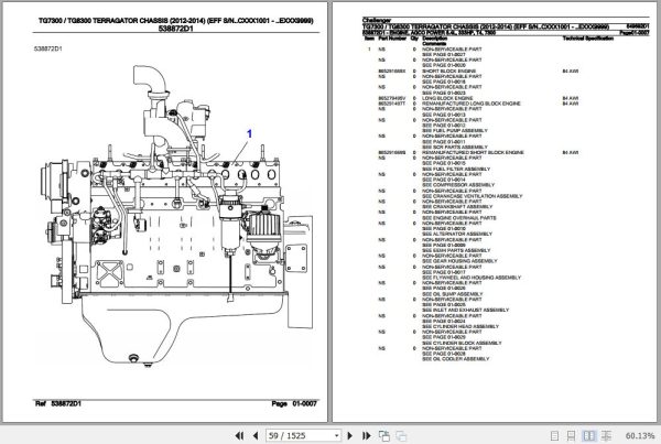 Challenger Terragator TG7300 TG8300 Chassis Parts Catalog 549692D1 3