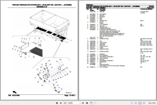 Challenger Terragator Twin Bin System Parts Catalog 558895D1 2