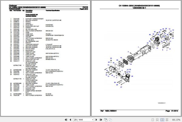 Challenger Tractor CH 1038NA GEN2 Parts Catalog F540105 2