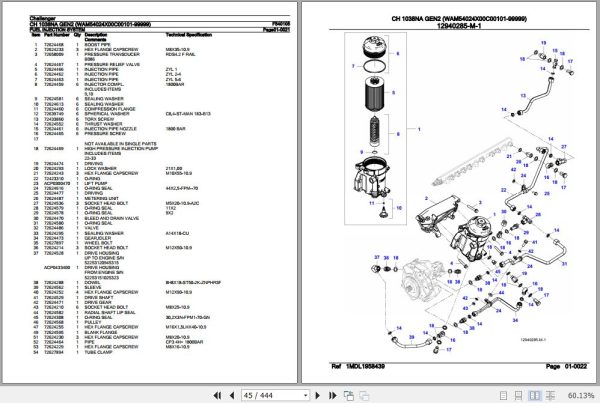 Challenger Tractor CH 1038NA GEN2 Parts Catalog F540105 3