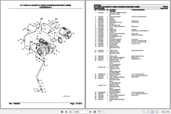 Challenger Tractor CH 1046NA S4 Parts Catalog F533105 3