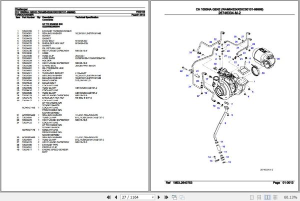 Challenger Tractor CH 1050NA GEN2 Parts Catalog F543105 2