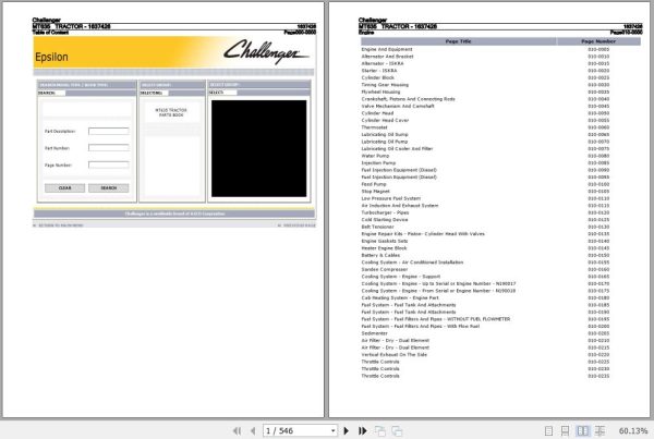 Challenger Tractor MT635 Parts Catalog 1637426 1