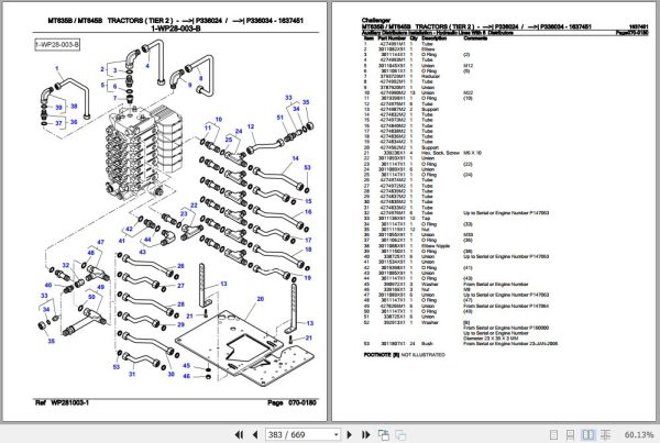 Challenger Tractor MT635B MT645B Parts Catalog 1637451 3