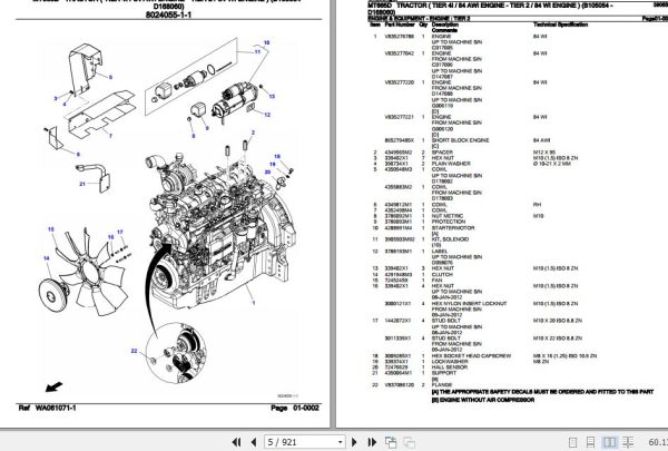 Challenger Tractor MT665D Parts Catalog 3906325 2
