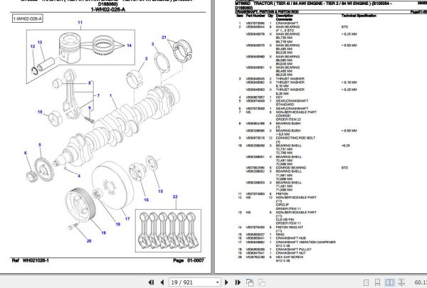 Challenger Tractor MT665D Parts Catalog 3906325 3