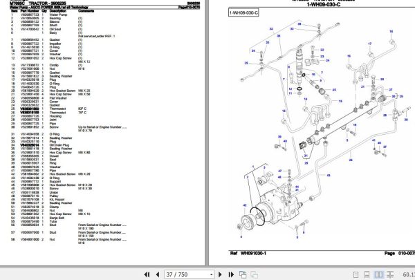 Challenger Tractor MT685C Parts Catalog 3906235 3