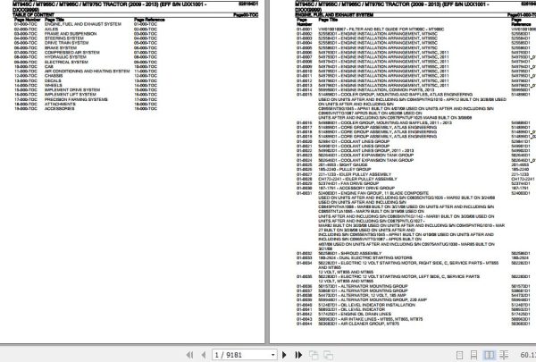 Challenger Tractor MT945C MT955C MT965C MT975C Parts Catalog 526164D1 1
