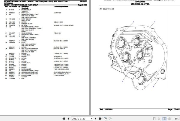 Challenger Tractor MT945C MT955C MT965C MT975C Parts Catalog 526164D1 3