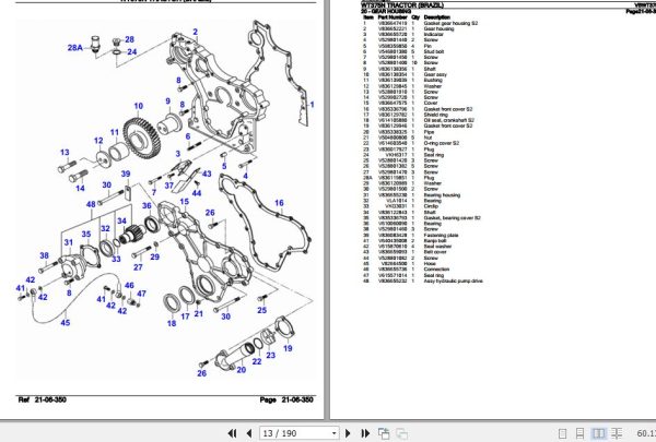 Challenger Tractor WT375N Parts Catalog VBWT375N 2